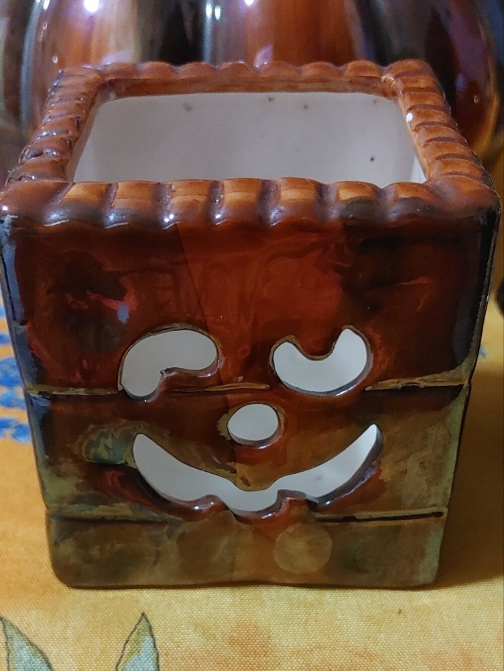 Ceramic Autumn Pumpkin Décor Set - Rust/Brown - Picture 2 of 9